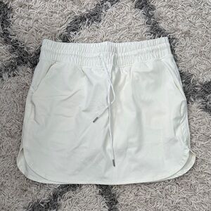 White Athletic Skirt with Drawstring Size Medium